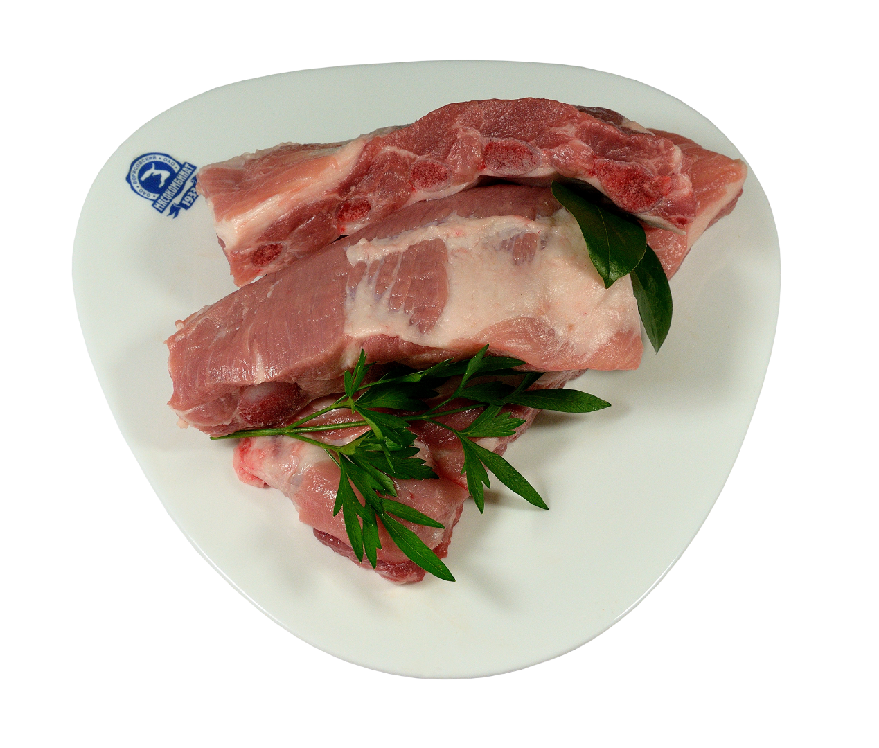 Полуфабрикат мясной натуральный мелкокусковой мясокостный из свинины Реберные пластины